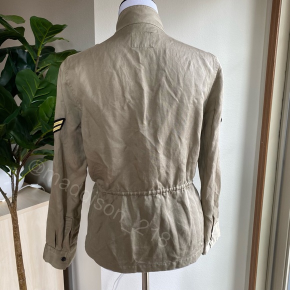 Rails Trey Jacket Light Sage Arrow Patch Military Style Coat Full Zip Closure XS - Picture 8 of 12